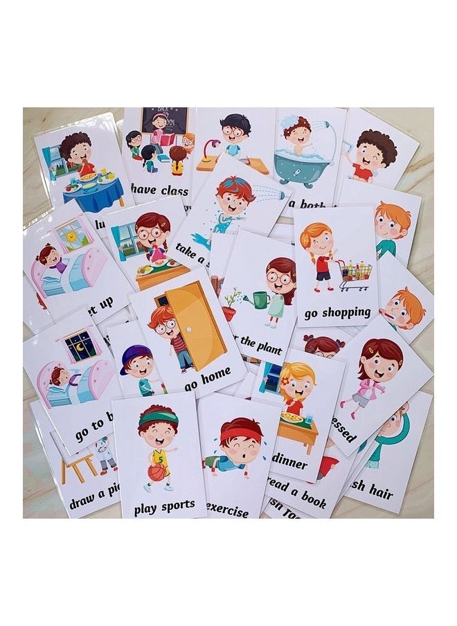 34-Piece Early Learning Flash Cards For Kids 8 X 11cm  - Image 3
