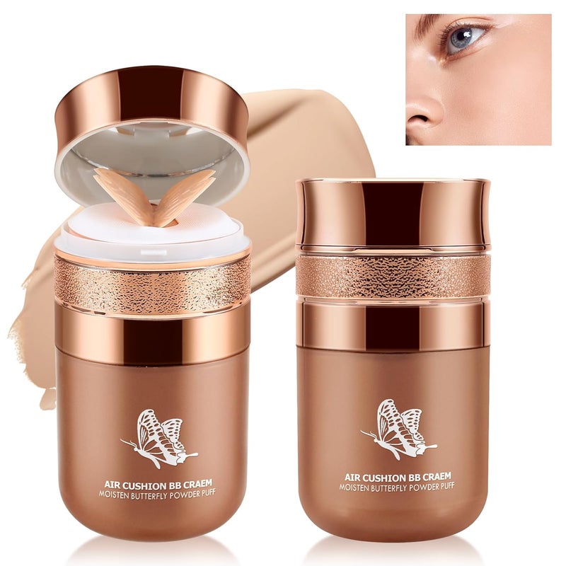 Boobeen Boobeen Air Cushion BB Cream Lightweight Moisturizing Foundation Face Makeup Natural Matte Concealer for Dewy Finish Conceal  Brighten Nude Base Primer Cream to Even Skin Tone Long Lasting 