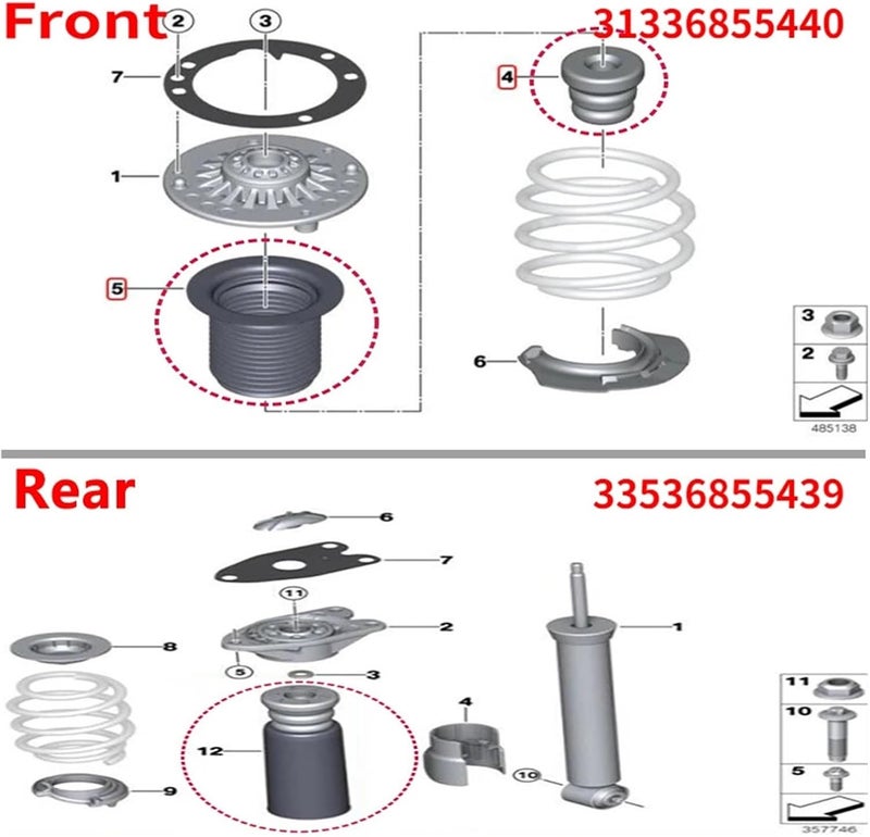 MKVAXR Rubber Buffer for BMW Suspension - Image 2
