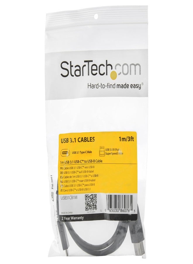 StarTech.com 3.3ft (1m) USB-B to USB-C Cable, USB 10Gbps, Data Cord, USB 3.2 Gen 2, USB-C Data Transfer Cable - Image 5