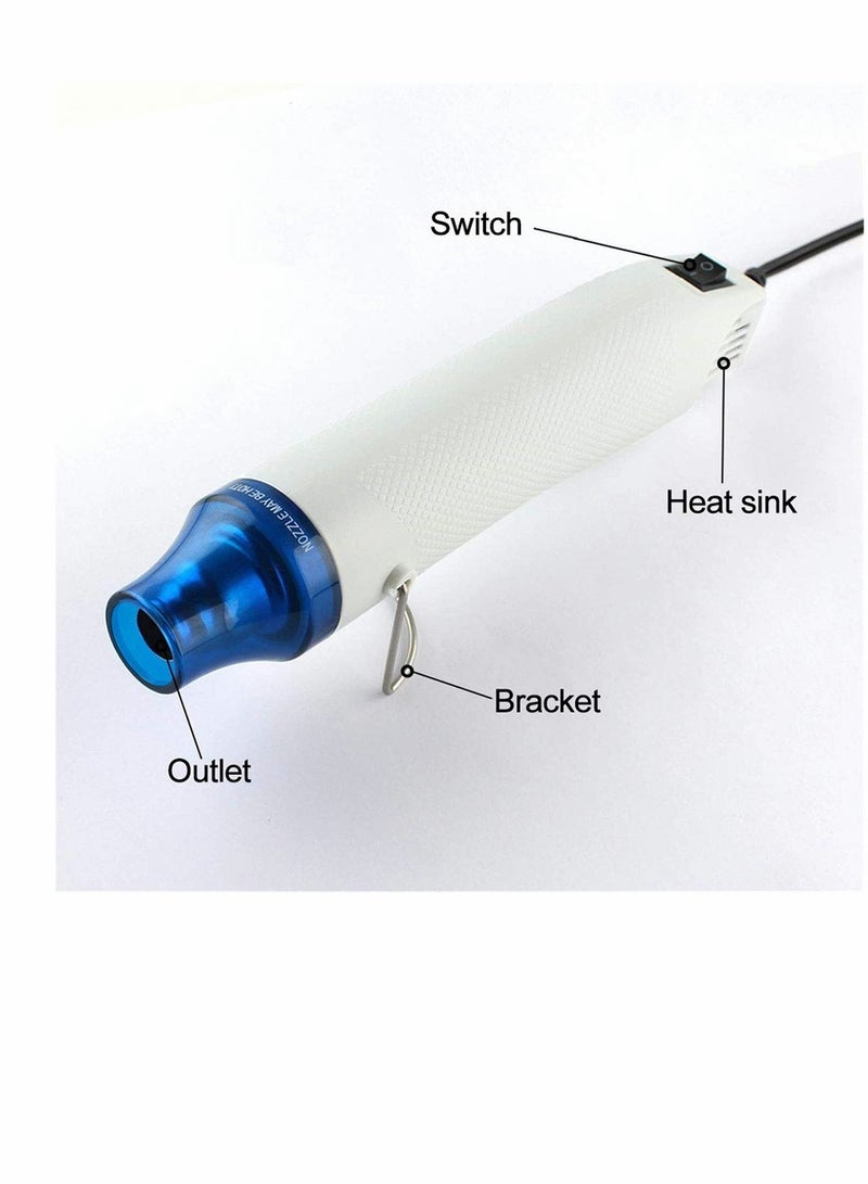 KASTWAVE Mini Hot Air Gun, Portable Heat Shrink Gun for Embossing Wrapping Paint Drying Crafts Electronics DIY - Image 4