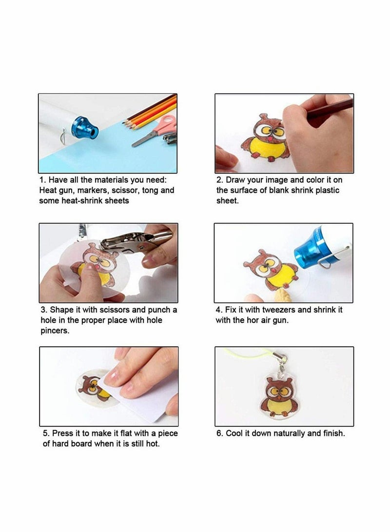 KASTWAVE Mini Hot Air Gun, Portable Heat Shrink Gun for Embossing Wrapping Paint Drying Crafts Electronics DIY - Image 3