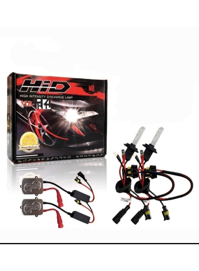 اتش اي دي طقم لمبات أمامية HID زينون H4 LED – شدة إضاءة 6000 لومن، لون أبيض 6000 كلفن، عالي/واطي، تركيب مباشر Plug & Play - Image 1