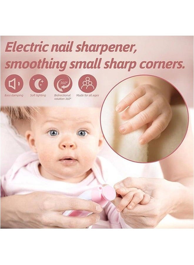 BLOOMING TIME 6-In-1 Electric Nail File Kit With LED Light Is Suitable For Children, Will Not Damage The Stratum Corneum Or Nail Bed, Easy To Use And Multiple Settings, Portable Set, Pink - Image 5