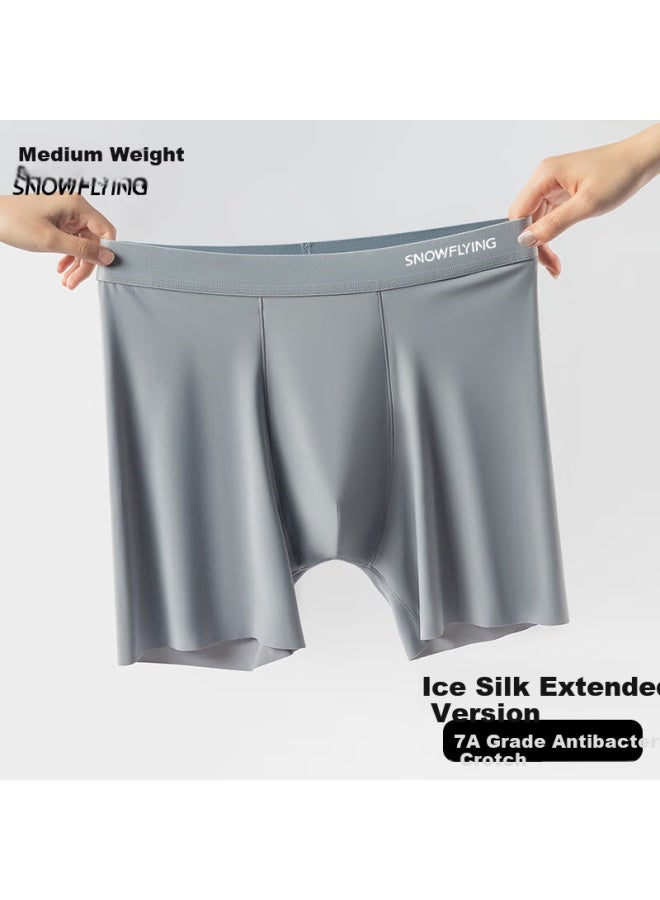 Snowflying Men's Long Ice Silk Underwear Anti-friction Leg Seamless Antibacterial Men's Boxer Briefs - Image 5