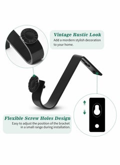 SYOSI Ceiling Curtain Rod Bracket Heavy Duty Curtain Rod Holders 4 Pack Ceiling Curtain Rods Hooks Fit for 3/4 to 9/10 Inch Drapery Poles  - Image 2