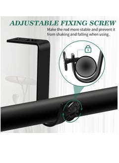 SYOSI Ceiling Curtain Rod Bracket Heavy Duty Curtain Rod Holders 4 Pack Ceiling Curtain Rods Hooks Fit for 3/4 to 9/10 Inch Drapery Poles  - Image 3