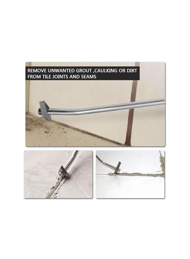 PROMASS 2PCS Grout Removal Tool, Detachable Tungsten Steel Blades, Caulking Removal Tool, Grout Cleaner, Remove Grout or Cleaning for Tile Joints and Seams or Corner - Image 4