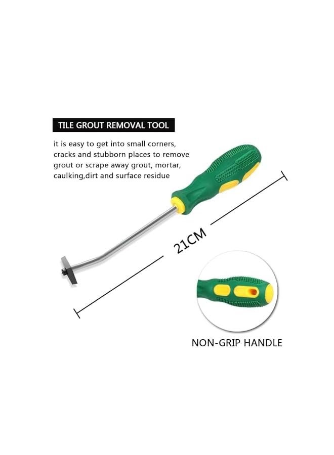 PROMASS 2PCS Grout Removal Tool, Detachable Tungsten Steel Blades, Caulking Removal Tool, Grout Cleaner, Remove Grout or Cleaning for Tile Joints and Seams or Corner - Image 3