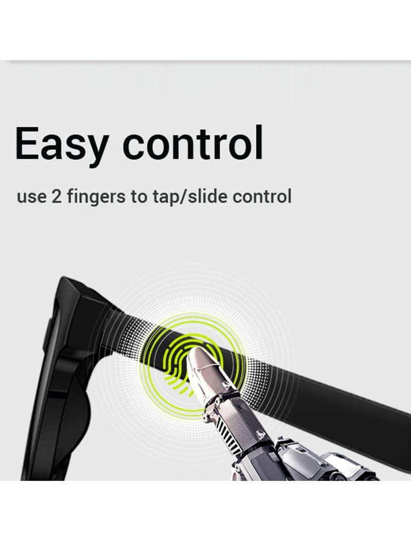 Smart Glasses Wireless IP5 Waterproof Open Ear Speaker Dual Microphones Voice Control BT 5.3 Unisex Smart Sunglasses with Polarized Night Vision Lens - Image 5