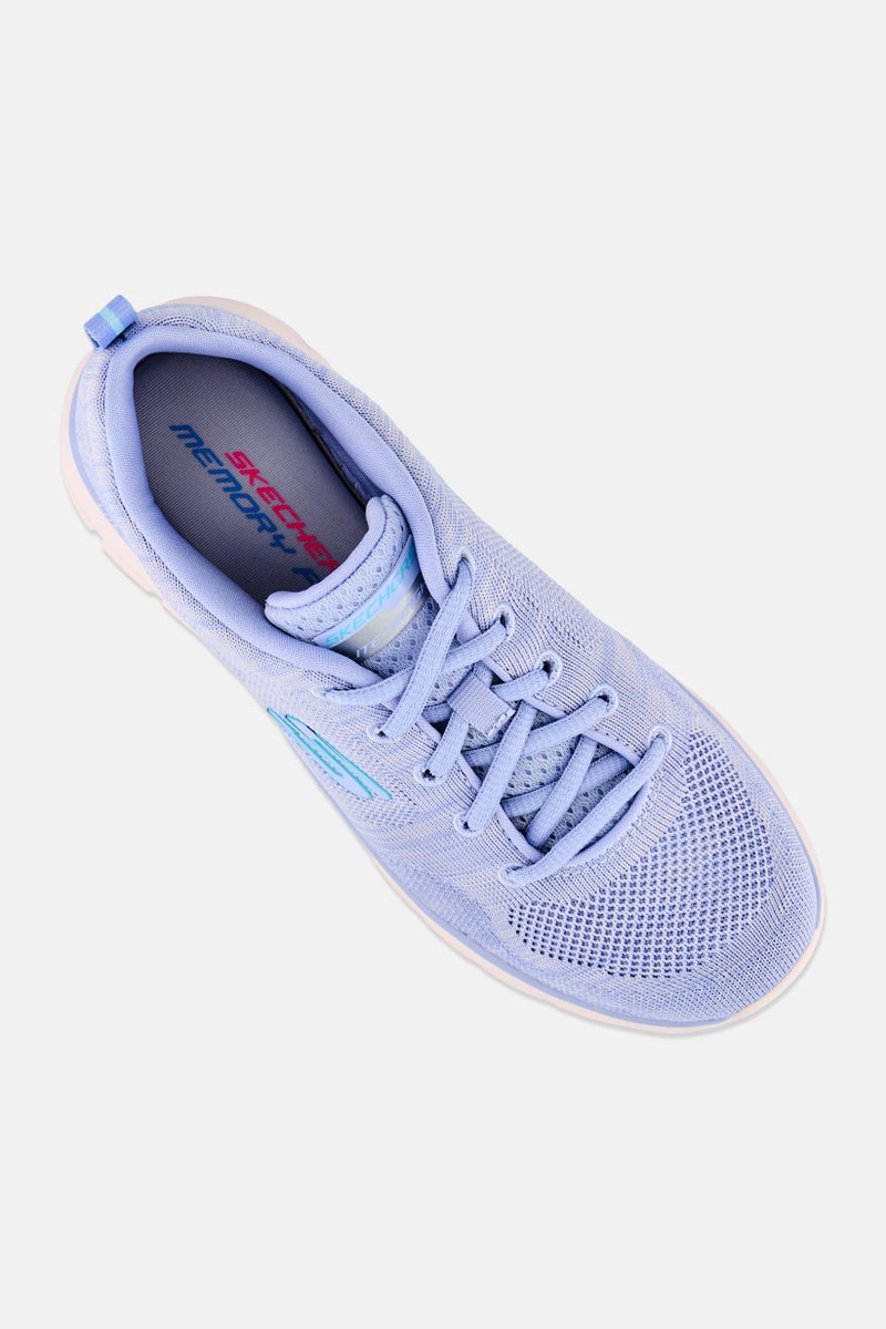 SKECHERS أحذية خارجية للنساء نهارية مزينة بالدانتيل، لون أزرق فاتح - Image 3