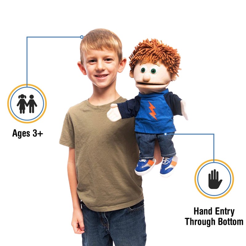 Silly Puppets 14 Tommy Peach Boy Hand Puppet by Silly Puppets - Image 3