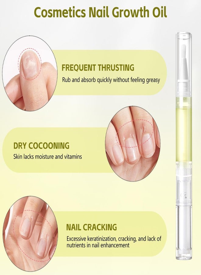 Grenben Nailz Nail 𝐆𝐫𝐨𝐰𝐭𝐡 Pen,Radiant Nail Growth GIL,Radiant Nail Growth Oil Pen,Cuticle Oil for Nails,Nail Strengthener, for Moisturize Strengthen Nail Care,Finger Edge Manicure Nourishing Pen(4PCS) - Image 5