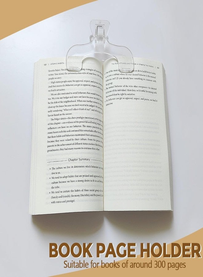 Molishan Transparent Book Page Holder for Reading, Book Opener Holder Convenient for Reading Teaching and Fixing Music Book, Page Marker Clips for Teacher Clerk - Image 3