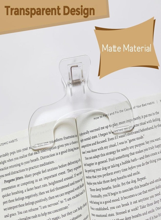 Molishan Transparent Book Page Holder for Reading, Book Opener Holder Convenient for Reading Teaching and Fixing Music Book, Page Marker Clips for Teacher Clerk - Image 2