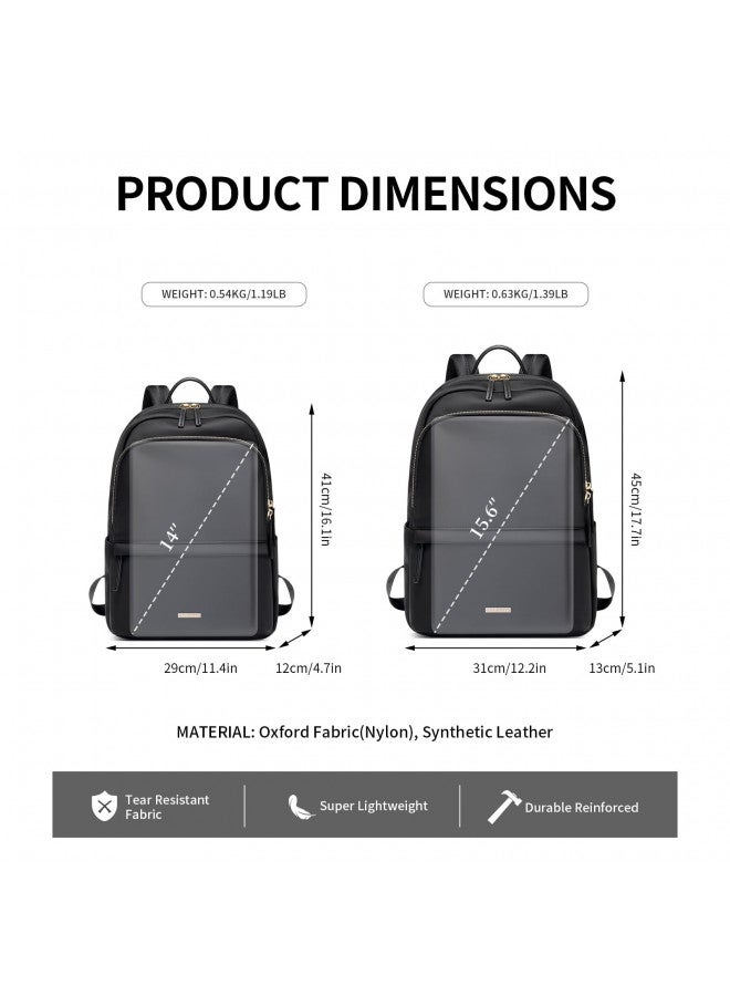 GOLF SUPAGS Laptop Backpack for Women Slim Computer Bag Work Travel College Backpack Purse Fits 15.6 Inch Notebook (Black) - Image 4