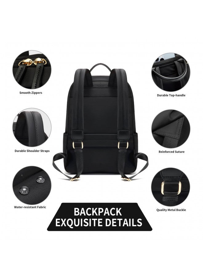 GOLF SUPAGS Laptop Backpack for Women Slim Computer Bag Work Travel College Backpack Purse Fits 15.6 Inch Notebook (Black) - Image 3