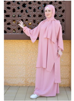 DAMAS COLLECTION P101-umrah essentials Jilbab for women with tow style Skirt or Trouser -4 piece Prayer Clothes for Muslim Women-Islamic Abaya Dress Outfit maxi with scarf and small bag- Modest suit Women  - Image 2