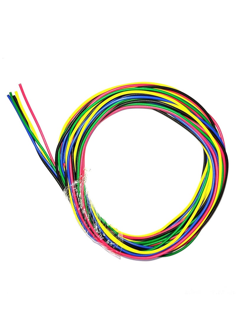 Steko Steko 50 Meters Combo Of 5 Color Multi Strand Hookup Wire 1436 DC Wire Cable For Multipurpose Use Electronics Works DIY Science Projects 10 Meters Each Red Green Blue Yellow Black 