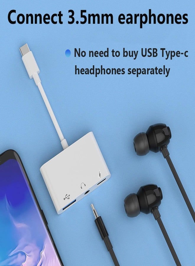 Znoogrn Apple USB C to USB Adapter for MacBook, 3-in-1 USB C to USB-A OTG Splitter with 3.5mm Audio Jack and PD Fast Charging Port Compatible with iPhone 15, iPad Pro, Samsung Galaxy S23 - Image 3