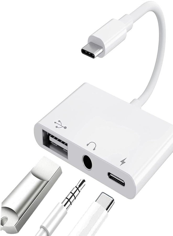 Znoogrn Apple USB C to USB Adapter for MacBook, 3-in-1 USB C to USB-A OTG Splitter with 3.5mm Audio Jack and PD Fast Charging Port Compatible with iPhone 15, iPad Pro, Samsung Galaxy S23 - Image 1