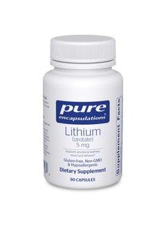 Pure Encapsulations Lithium (Orotate) 5 Mg ; Supplement To Support Healthy Brain Function Memory And Behavior* ; 90 Capsules  - Image 1