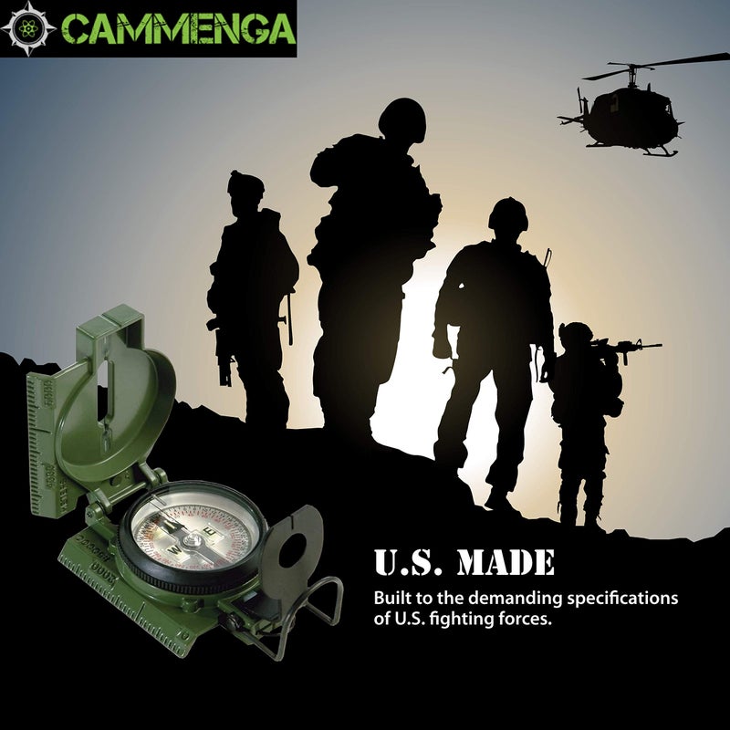 Cammenga Olive Drab Genuine Military Lensatic Phosphorescent Compass - Image 4