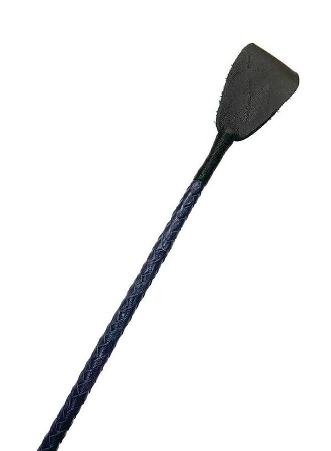 Pets Triangle Crystal Leather Braided Riding Crop Unbreakable Stick Toy and Game Whip 27 inches Blue - Image 3