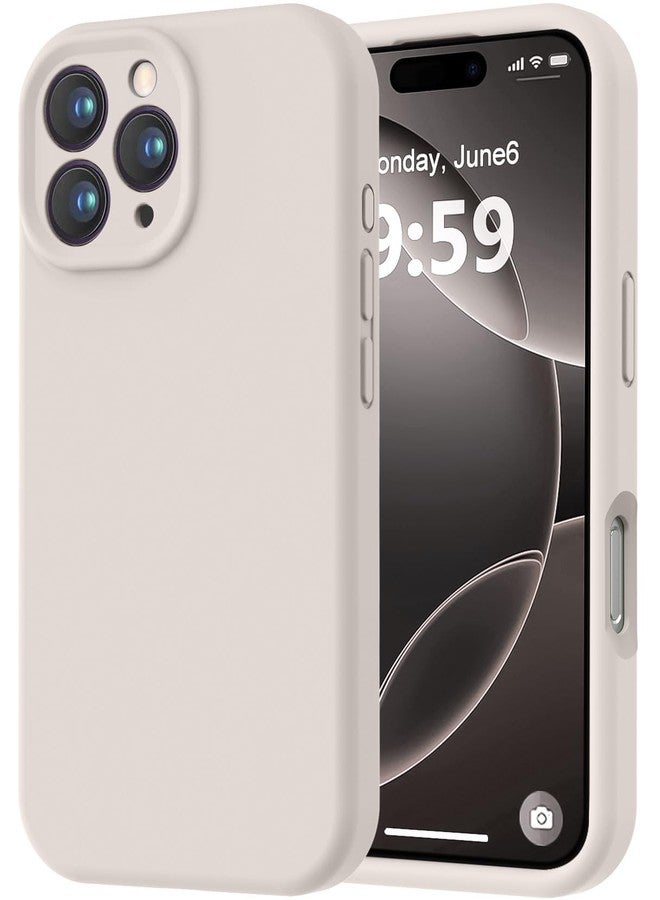 LOVE 3000 جراب LOVE 3000 مصمم خصيصًا لهاتف iPhone 16 Pro، مصنوع من السيليكون الفاخر مع بطانة داخلية ناعمة من الألياف الدقيقة المقاومة للخدش، جراب واقٍ مقاوم للصدمات مناسب للرجال والنساء والفتيات، مقاس 6.3 بوصة، لون حجري - Image 1