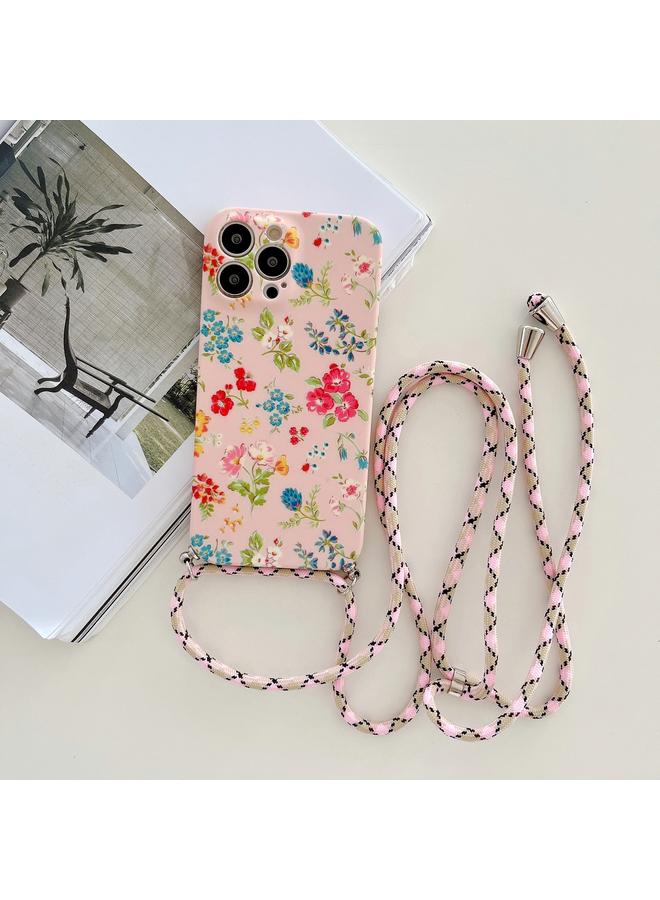 Zaboon Case For iPhone 13 Pro Max Lanyard Small Floral TPU Phone Case - Image 1