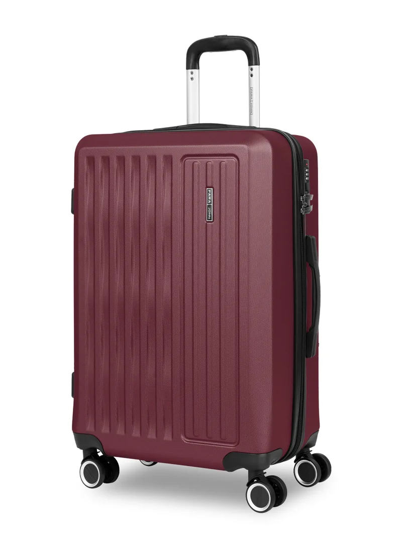 بارا جون Nexus 20 Inch Cabin Size Carry-On Luggage – 10kg Lightweight ABS Hard Shell Trolley Bag with 4 Wheel Spinner & TSA Lock, Purple Red