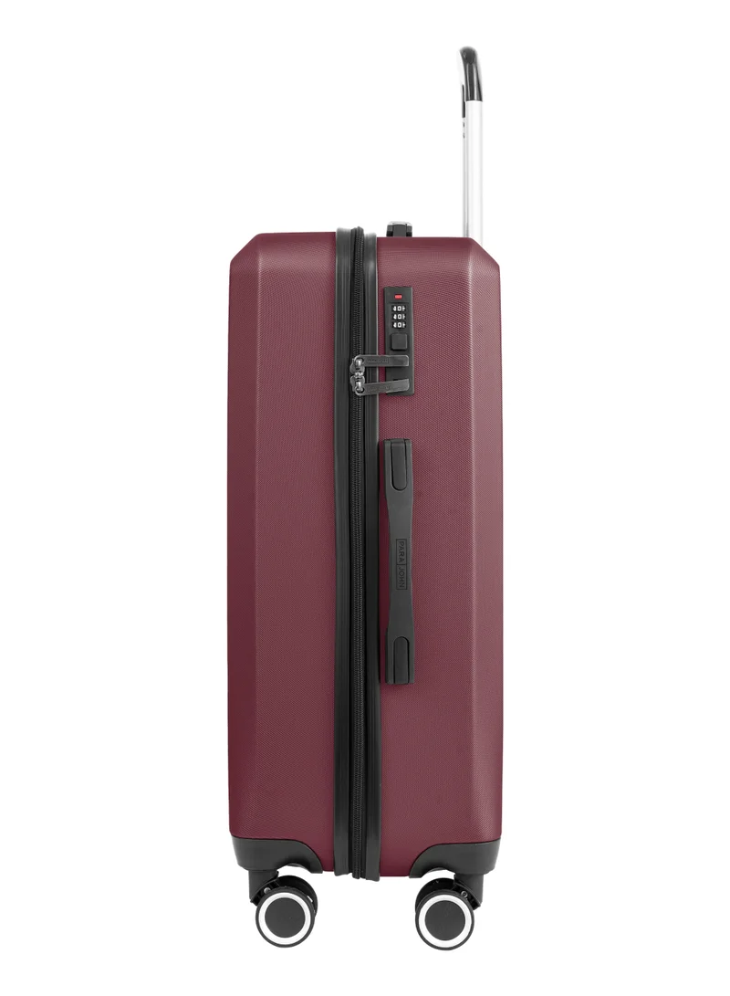 بارا جون Nexus 20 Inch Cabin Size Carry-On Luggage – 10kg Lightweight ABS Hard Shell Trolley Bag with 4 Wheel Spinner & TSA Lock, Purple Red