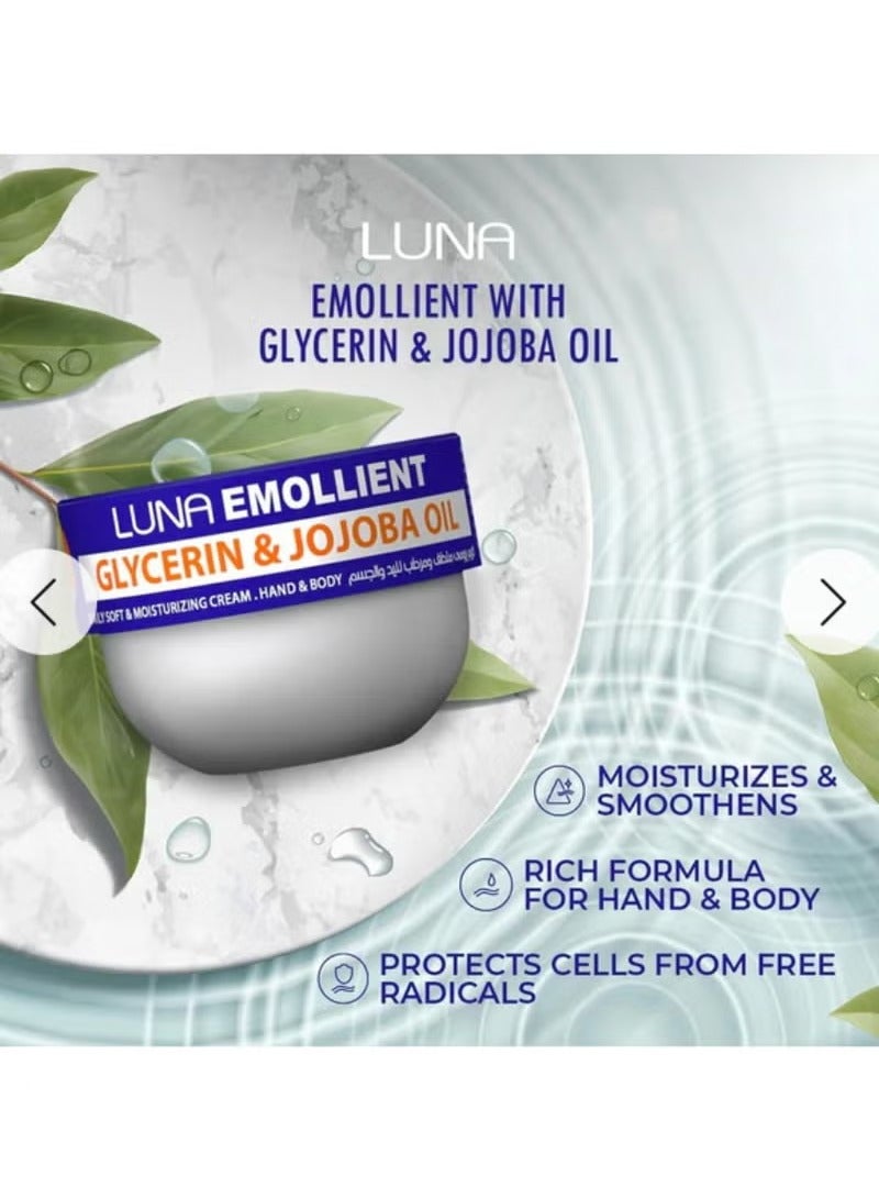 لونا كريم مرطب لليدين والجسم - جلسرين وزيت الجوجوبا (50 جم) - ترطيب مكثف - Image 2