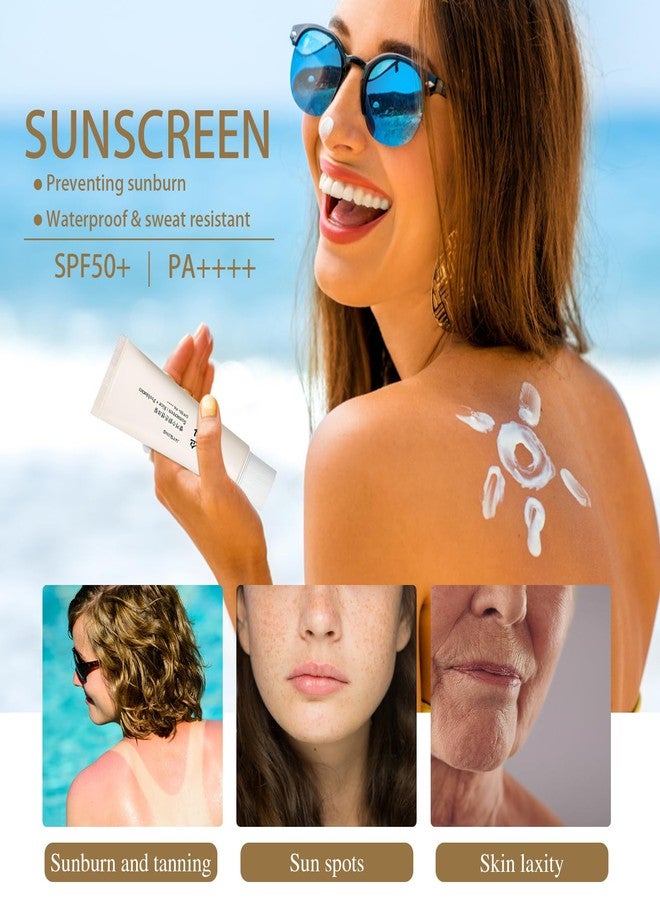 واقي شمس عضوي من ريليف صن بعامل حماية SPF50+، غني بالأرز والبروبيوتيك، كريم كوري للعناية بالبشرة | مناسب لجميع أنواع البشرة | يحمي من الأشعة فوق البنفسجية ويغذي البشرة (عبوتان، قطعتان) - Image 4