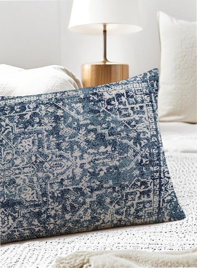 PIUD Vintage Boho Navy Blue Tribal 20x54 Body Pillow Cover, Retro Boho Blue Ethnic Moroccan Decorative Long Body Pillow Cases for Bed Couch - Image 5