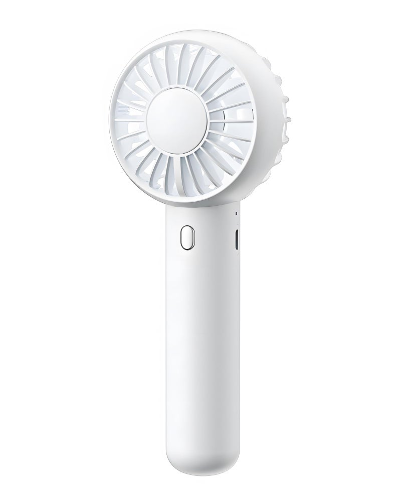 Gaiatop Mini Portable Fan, Small and Powerful, Cute Design 3 Speed Personal Handheld and Desktop with Base, Lightweight USB Rechargeable for Makeup Stylish Girl Women Travel Indoor Outdoor White - Image 1