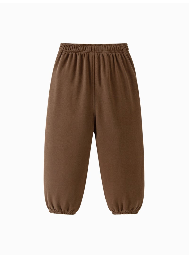 ميني بالا بنطلونات جوجر مناسبة للراحة للاطفال غير جنس محدد، بوسط مرن، مقاس ضخم، كميات ذات أضلاع ملموسة، قطعة مريحة وقابلة للتنفس، جيوب جانبية، مثالية للارتداء اليومي ووقت اللعب بنطلونات للأطفال - Image 5