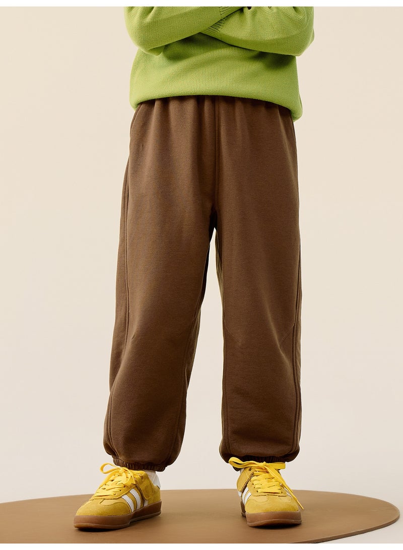 ميني بالا بنطلونات جوجر مناسبة للراحة للاطفال غير جنس محدد، بوسط مرن، مقاس ضخم، كميات ذات أضلاع ملموسة، قطعة مريحة وقابلة للتنفس، جيوب جانبية، مثالية للارتداء اليومي ووقت اللعب بنطلونات للأطفال - Image 1