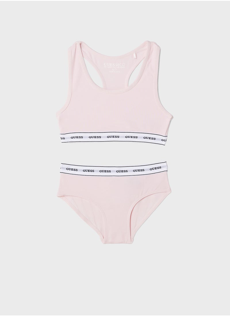 GUESS Kids Cutout Top & Brief Set  - Image 1
