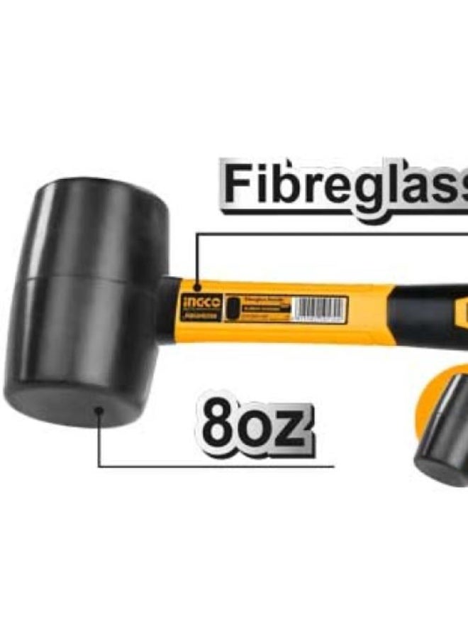 Ingco HRUH8816 Black Rubber Hammer - Image 1