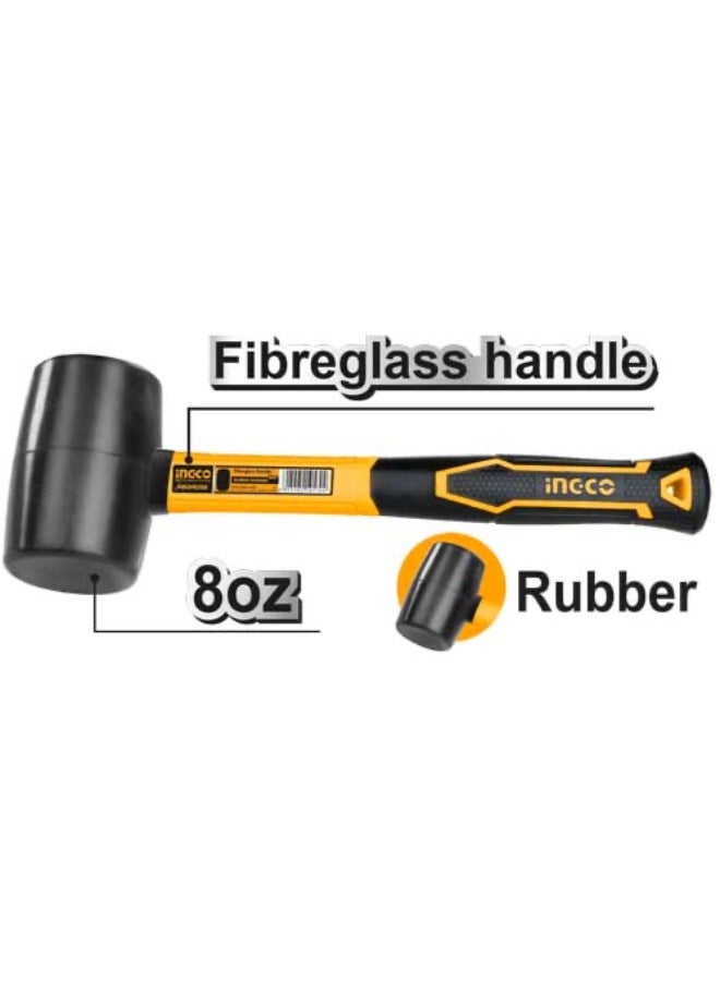 Ingco HRUH8816 Black Rubber Hammer - Image 2