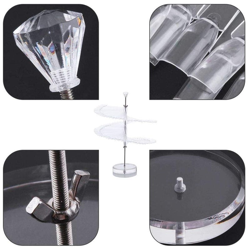 Beauty Empire Nail Display 120 pcs Nail Art Color Chart Display Stand Spiral False Nails Display Shelf Practice Tools For Solon Nails Polish Gel Show - Image 3