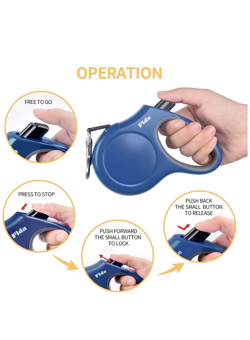 fida Retractable Dog Leash (JFA Series) Blue Medium - Image 3