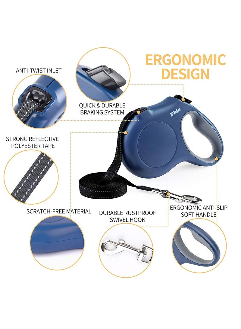 fida Retractable Dog Leash (JFA Series) Blue Medium - Image 2