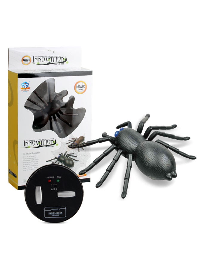 Remote Controlled Toy Reptiles 45 Styles Simulation Prank Animals Interactive Handheld Controller Plastic Material For All Ages-Color:9991 Spider Black (remote Control Rechargeable) 153 Grams-Specif - Image 1