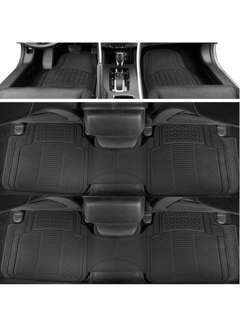 3 Row ProLiner Original Heavy Duty 4pc Front  Rear Rubber Floor Mats for Car SUV Van (Fits 3rd Row Vehicles)  All Weather Protection Universal Fit - Image 4