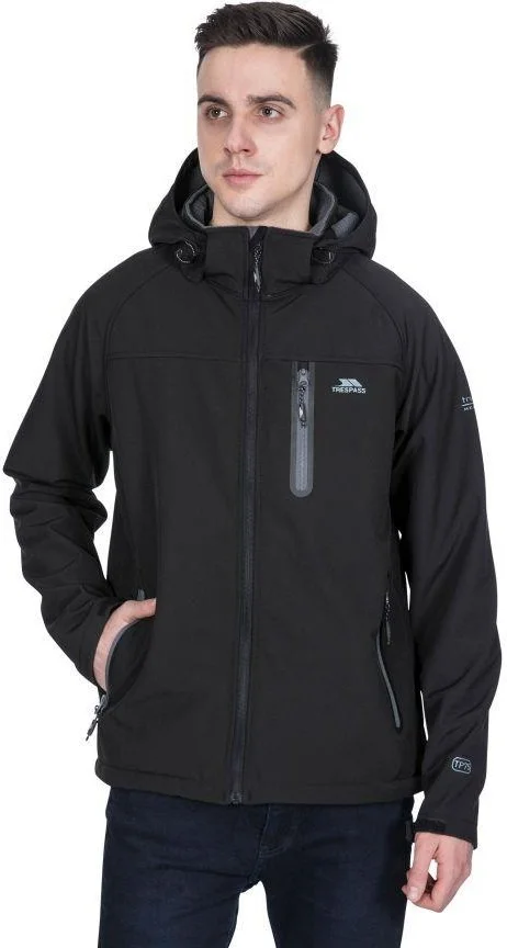 Trespass MAJKSSM20007-BLK Accelerator Iı - Male Softshell Jkt TP75 Men's Softshell Jacket