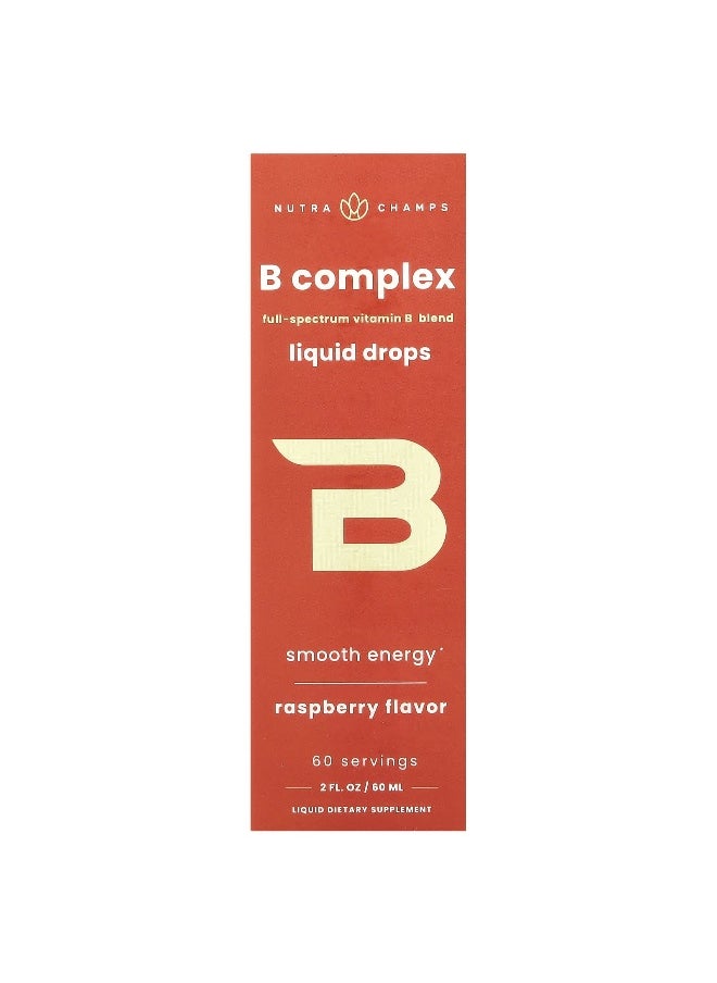 NutraChamps NutraChamps, B Complex, Raspberry, 2 fl oz (60 ml)  - Image 1