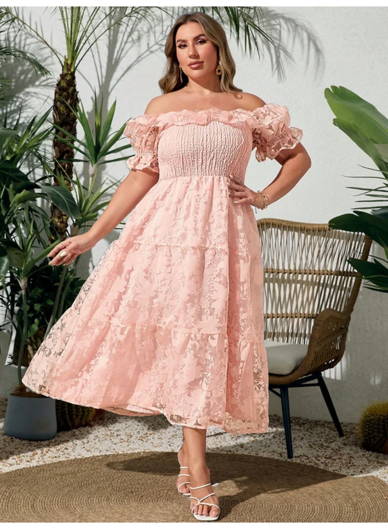 SIMPLEE Oversized women's dress suitable for curvy women's flowing skirt