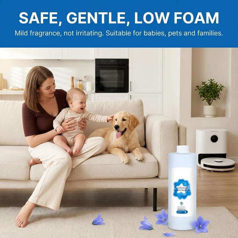 440934 1L Floor Cleaner,Compatible with ECOVACS DEEBOT T30S COMBO / T30S / X2 COMBO / X2 OMNI / T20 OMNI / X1 OMNI / X1 TURBO / T10 OMNI / X9 Pro OMNI,Deep Cleans for Multiple Hard Floors.(1 bottle) - Image 4